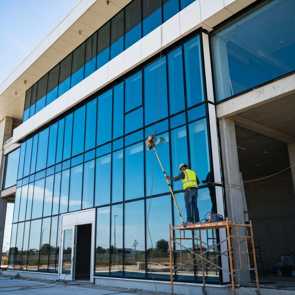 Post-construction window cleaning
